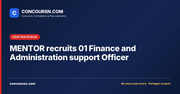 Illustration de l’article : MENTOR recruits 01 Finance and Administration support Officer