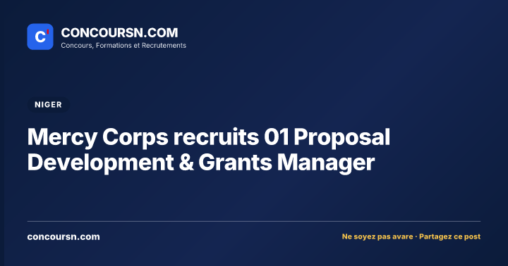 Illustration de l’article : Mercy Corps recruits 01 Proposal Development & Grants Manager
