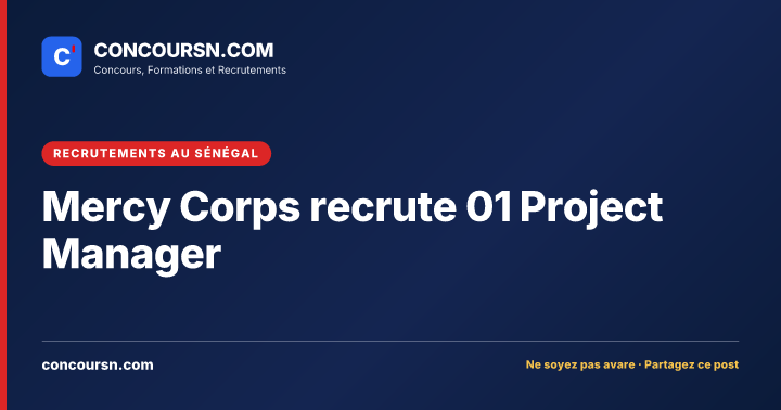 Illustration de l’article : Mercy Corps recrute 01 Project Manager