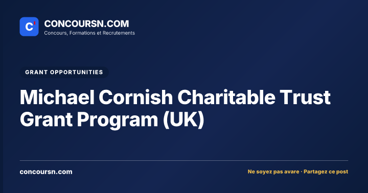 Illustration de l’article : Michael Cornish Charitable Trust Grant Program (UK)