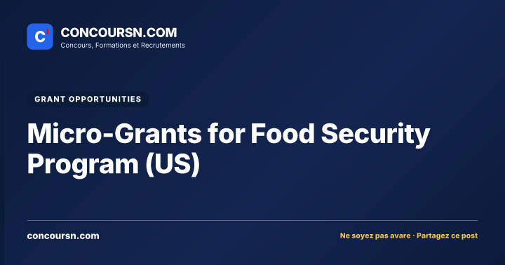 Illustration de l’article : Micro-Grants for Food Security Program (US)