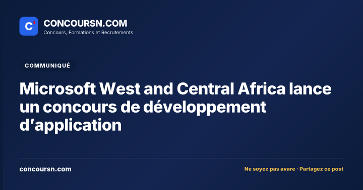 Illustration de l’article : Microsoft West and Central Africa lance un concours de développement d’application