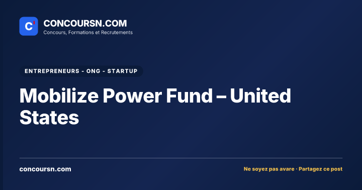Illustration de l’article : Mobilize Power Fund – United States