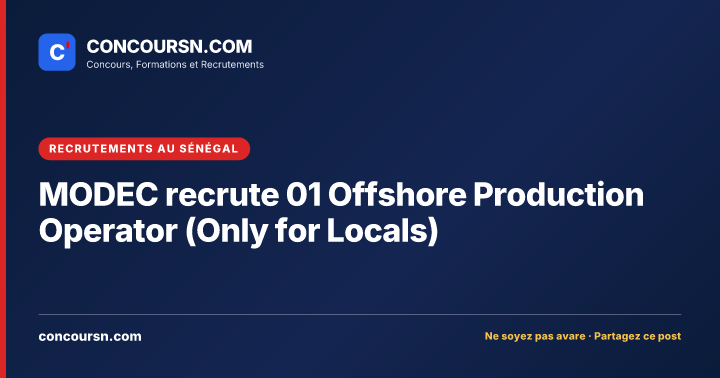 Illustration de l’article : MODEC recrute 01 Offshore Production Operator (Only for Locals)
