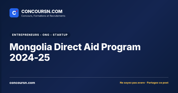 Illustration de l’article : Mongolia Direct Aid Program 2024-25