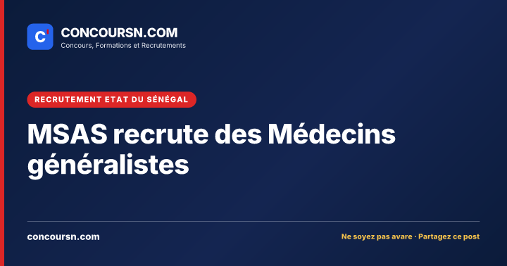 Illustration de l’article : MSAS recrute des Médecins généralistes