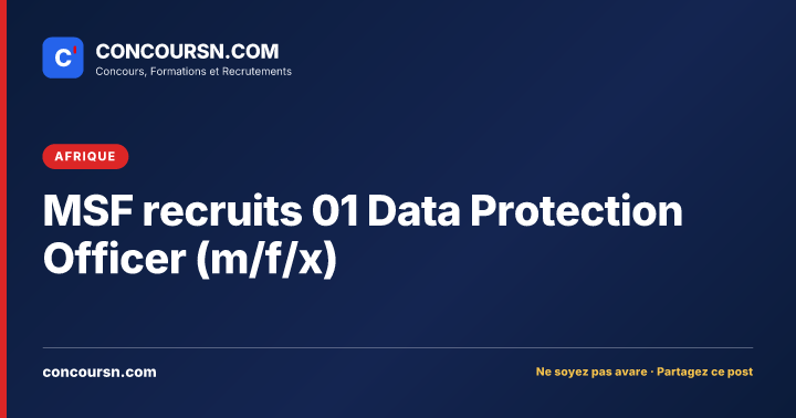 Illustration de l’article : MSF recruits 01 Data Protection Officer (m/f/x)