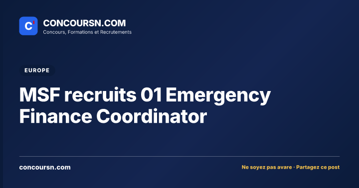 Illustration de l’article : MSF recruits 01 Emergency Finance Coordinator
