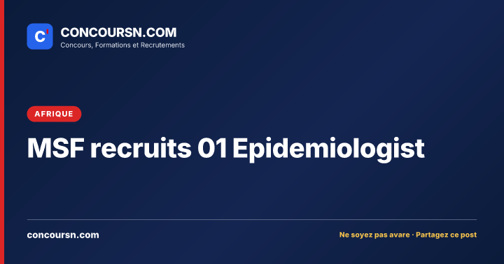 Illustration de l’article : MSF recruits 01 Epidemiologist