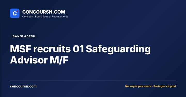Illustration de l’article : MSF recruits 01 Safeguarding Advisor M/F