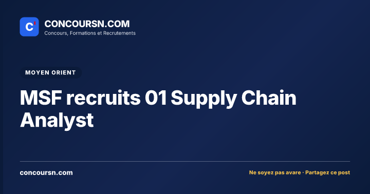 Illustration de l’article : MSF recruits 01 Supply Chain Analyst