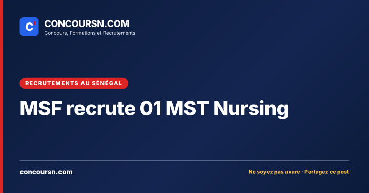 Illustration de l’article : MSF recrute 01 MST Nursing