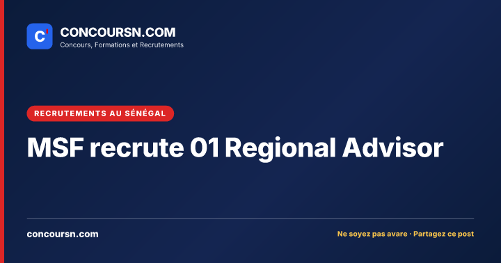 Illustration de l’article : MSF recrute 01 Regional Advisor