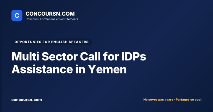 Illustration de l’article : Multi Sector Call for IDPs Assistance in Yemen