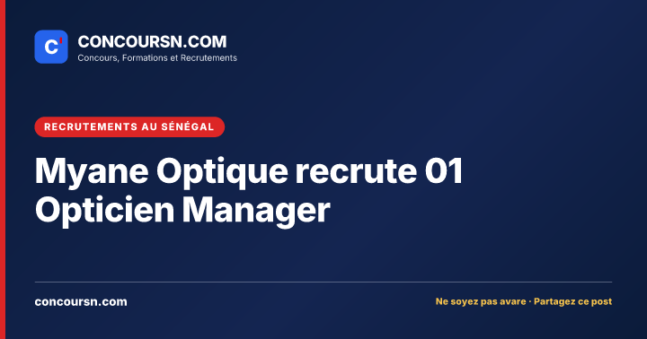 Illustration de l’article : Myane Optique recrute 01 Opticien Manager