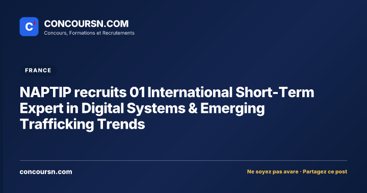 Illustration de l’article : NAPTIP recruits 01 International Short-Term Expert in Digital Systems & Emerging Trafficking Trends
