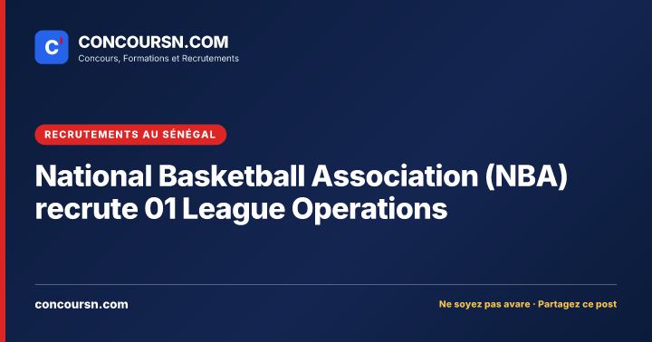 Illustration de l’article : National Basketball Association (NBA) recrute 01 League Operations