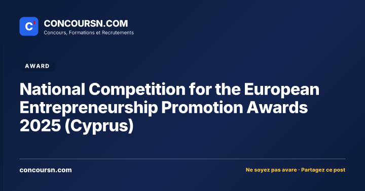 Illustration de l’article : National Competition for the European Entrepreneurship Promotion Awards 2025 (Cyprus)
