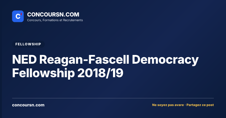 Illustration de l’article : NED Reagan-Fascell Democracy Fellowship 2018/19