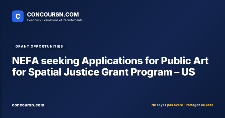 Illustration de l’article : NEFA seeking Applications for Public Art for Spatial Justice Grant Program – US