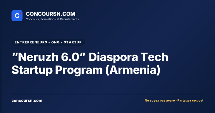 Illustration de l’article : “Neruzh 6.0” Diaspora Tech Startup Program (Armenia)