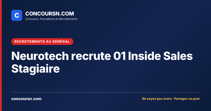 Illustration de l’article : Neurotech recrute 01 Inside Sales Stagiaire