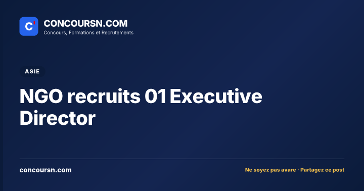 Illustration de l’article : NGO recruits 01 Executive Director