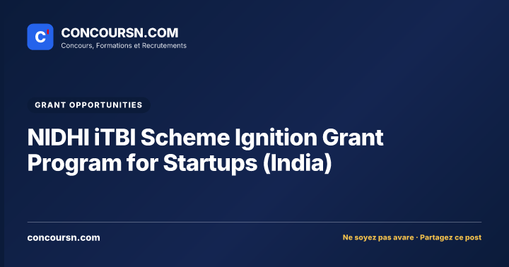 Illustration de l’article : NIDHI iTBI Scheme Ignition Grant Program for Startups (India)