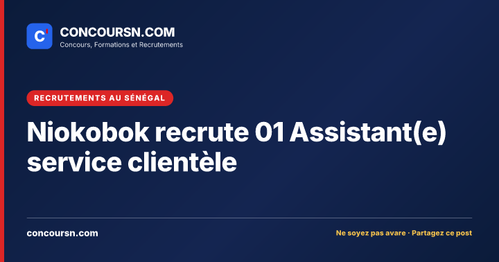 Illustration de l’article : Niokobok recrute 01 Assistant(e) service clientèle