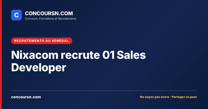 Illustration de l’article : Nixacom recrute 01 Sales Developer