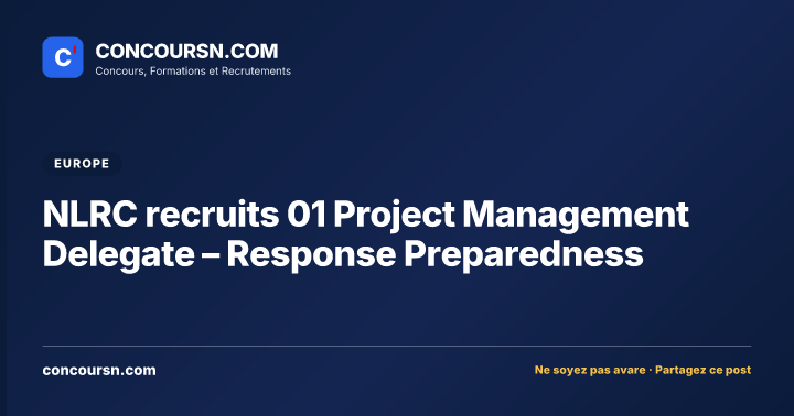 Illustration de l’article : NLRC recruits 01 Project Management Delegate – Response Preparedness