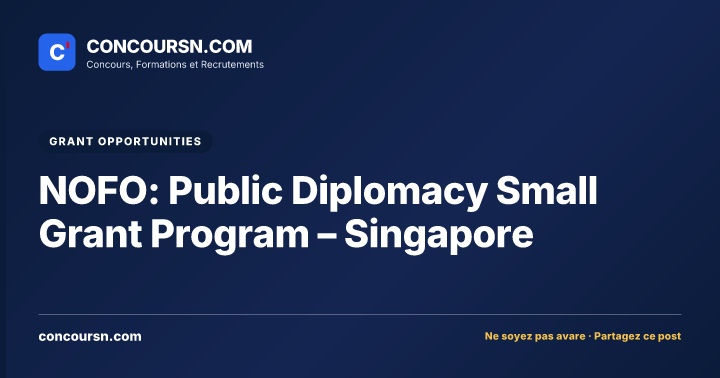 Illustration de l’article : NOFO: Public Diplomacy Small Grant Program – Singapore
