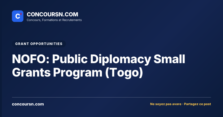 Illustration de l’article : NOFO: Public Diplomacy Small Grants Program (Togo)