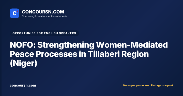 Illustration de l’article : NOFO: Strengthening Women-Mediated Peace Processes in Tillaberi Region (Niger)