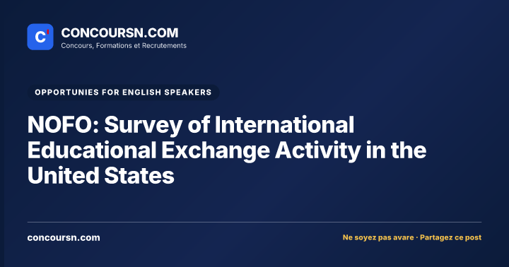 Illustration de l’article : NOFO: Survey of International Educational Exchange Activity in the United States