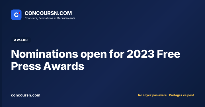 Illustration de l’article : Nominations open for 2023 Free Press Awards