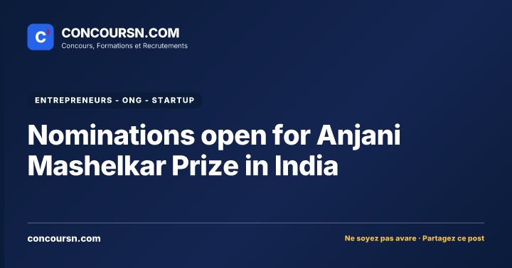 Illustration de l’article : Nominations open for Anjani Mashelkar Prize in India