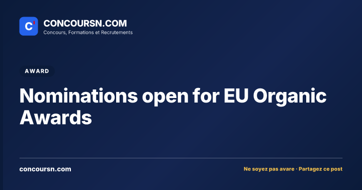 Illustration de l’article : Nominations open for EU Organic Awards