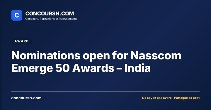 Illustration de l’article : Nominations open for Nasscom Emerge 50 Awards – India