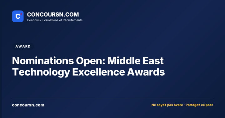Illustration de l’article : Nominations Open: Middle East Technology Excellence Awards