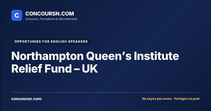 Illustration de l’article : Northampton Queen’s Institute Relief Fund – UK