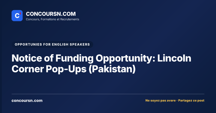 Illustration de l’article : Notice of Funding Opportunity: Lincoln Corner Pop-Ups (Pakistan)