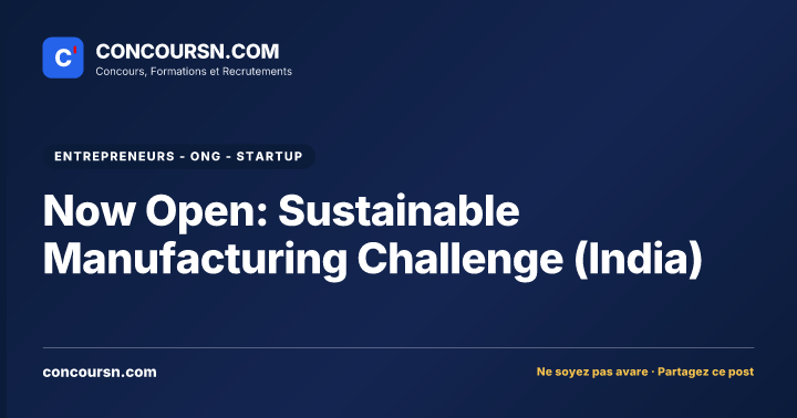 Illustration de l’article : Now Open: Sustainable Manufacturing Challenge (India)