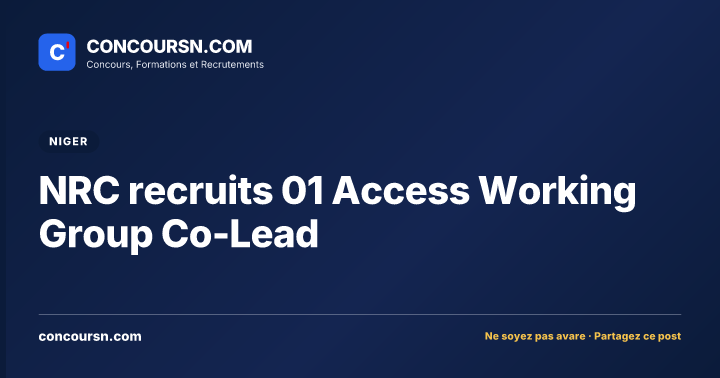 Illustration de l’article : NRC recruits 01 Access Working Group Co-Lead