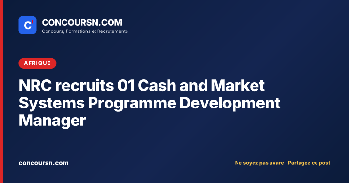 Illustration de l’article : NRC recruits 01 Cash and Market Systems Programme Development Manager