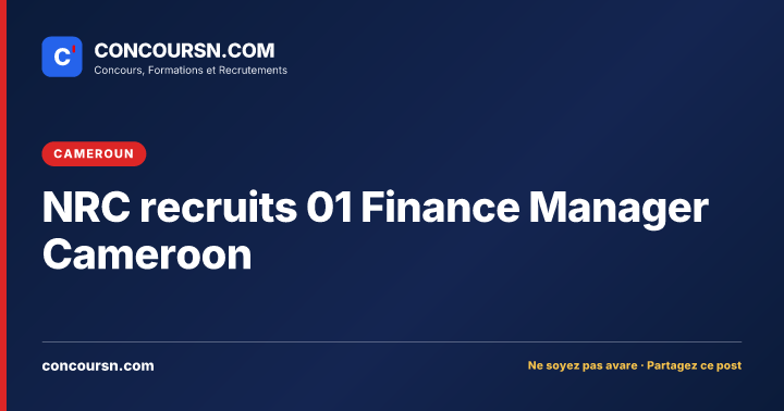 Illustration de l’article : NRC recruits 01 Finance Manager Cameroon
