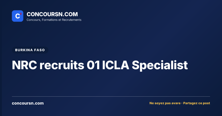NRC recruits 01 ICLA Specialist