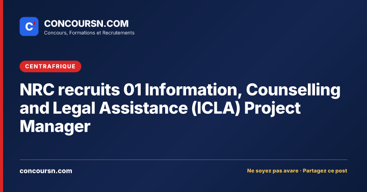 Illustration de l’article : NRC recruits 01 Information, Counselling and Legal Assistance (ICLA) Project Manager