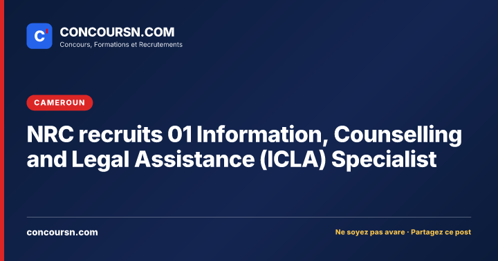 Illustration de l’article : NRC recruits 01 Information, Counselling and Legal Assistance (ICLA) Specialist