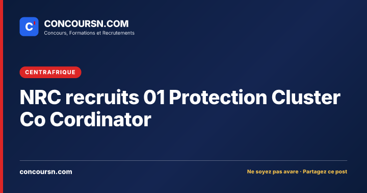 NRC recruits 01 Protection Cluster Co Cordinator